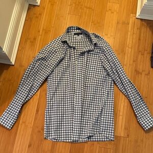 Tommy Hilfiger Blue and White Checkered Shirt